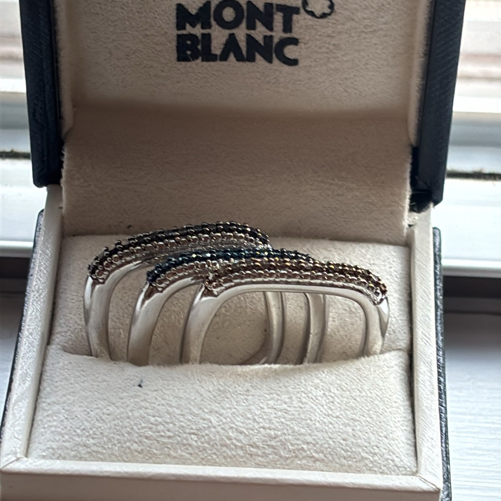 Unique Stackable Square Diamond Sterling Silver R… - image 4